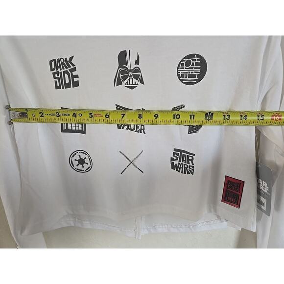 Disney Star Wars Darth Vader Dark Side White Girls Crop Top Size 11/12 New w Tag - Picture 16 of 16